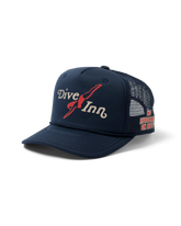 Dive Inn Foam Trucker Hat in Navy